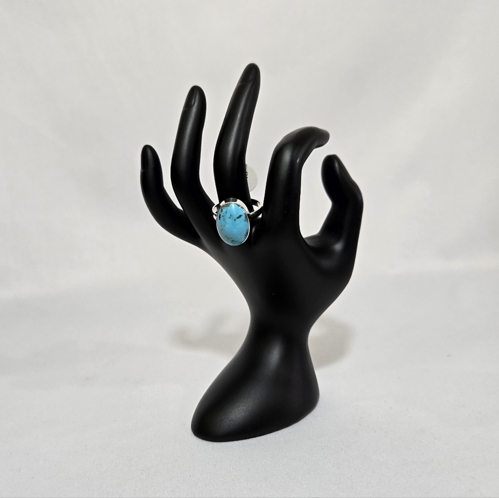 Natural Persian Turquoise 925 Sterling Silver Ring  #1010